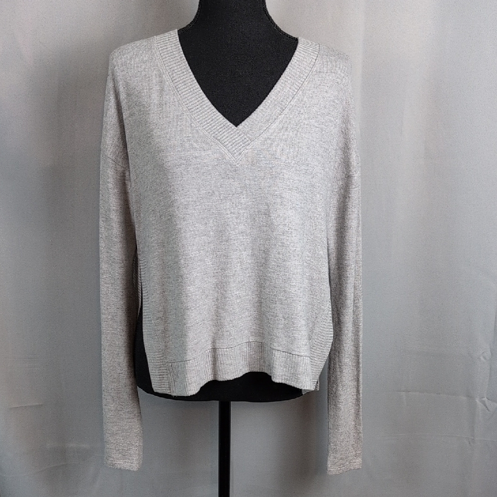 Alala Women's V-Neck Sweater‎ - Light Gray New Small